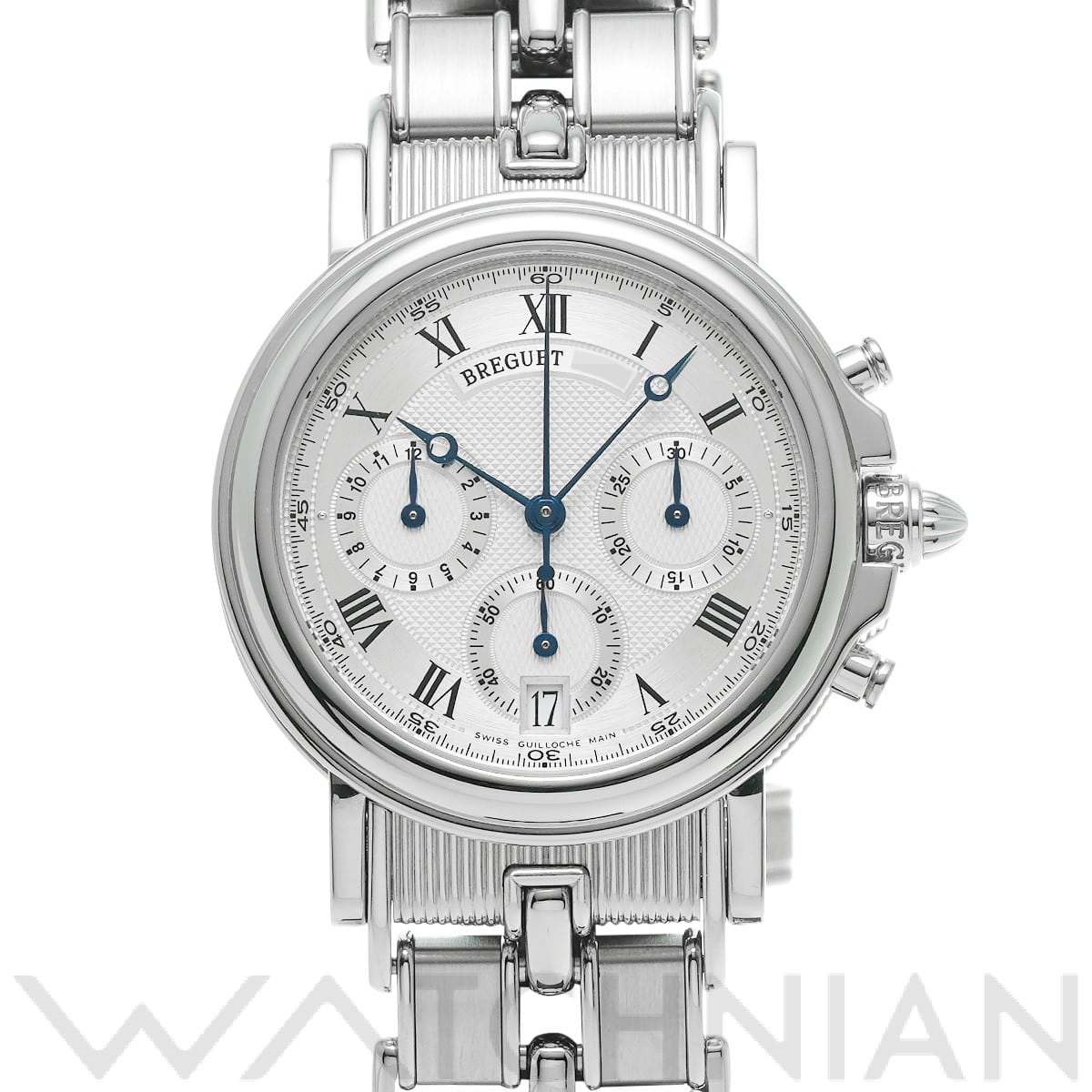 ブレゲ マリーン クロノグラフ プラチナ 3460PT/12/P90 シルバー メンズ 時計 【中古】【wristwatch】