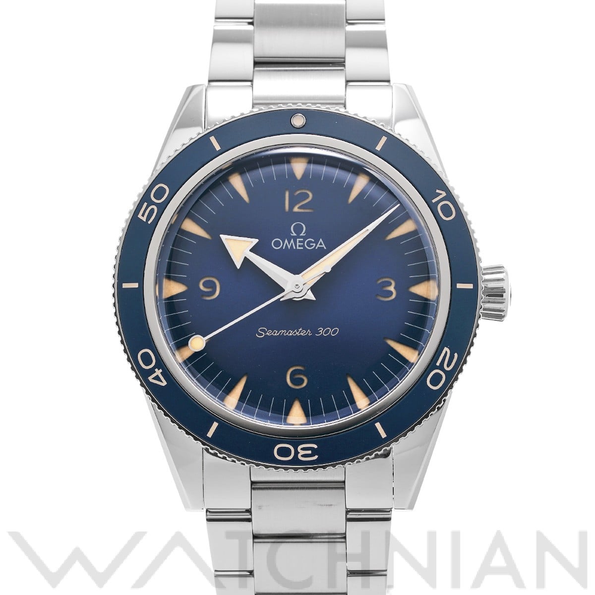 オメガ シーマスター 300 コーアクシャル マスタークロノメーター 234.30.41.21.03.001 ブルー メンズ 時計 【中古】【wristwatch】