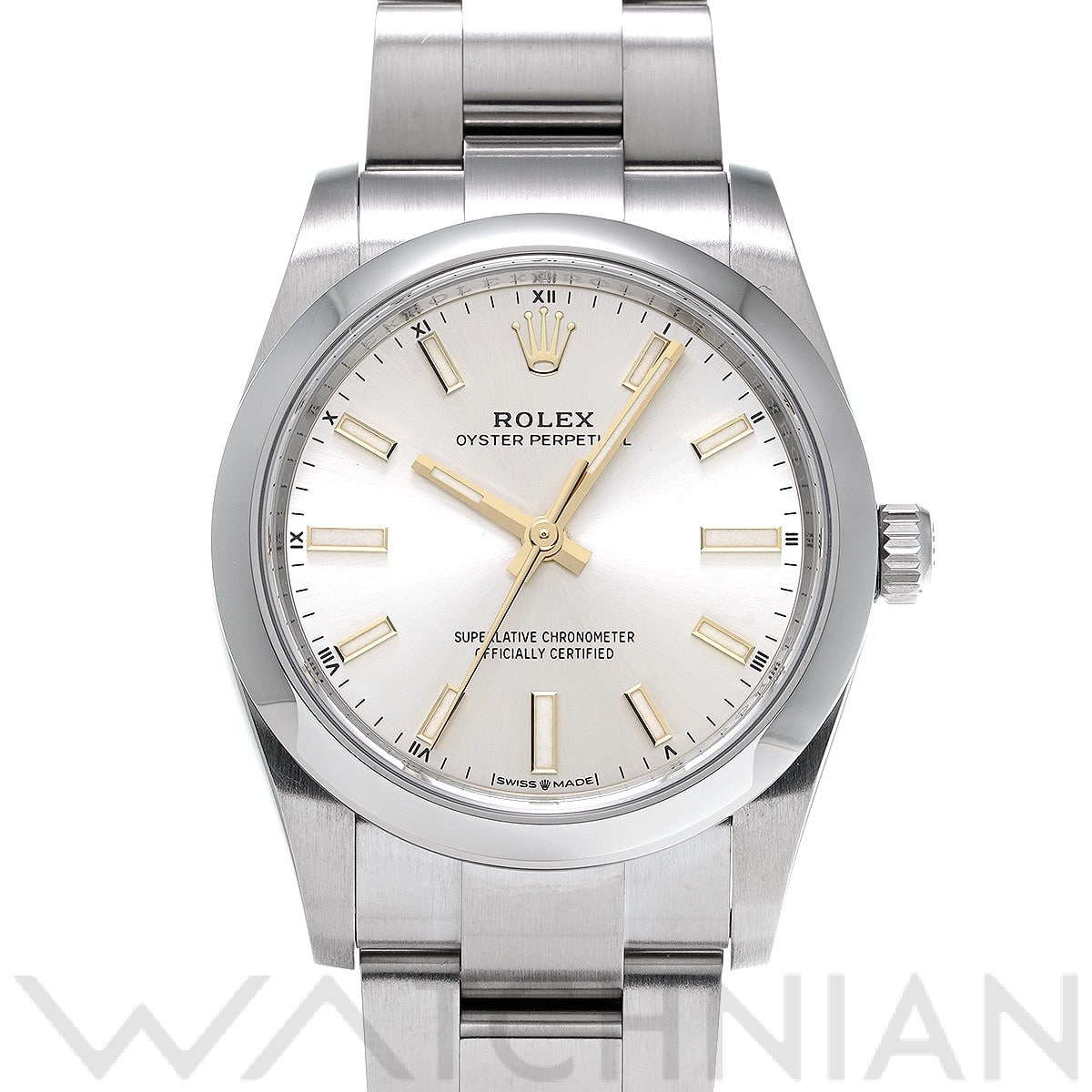 ロレックス オイスターパーペチュアル 34 124200 シルバー ユニセックス 時計 【中古】【wristwatch】