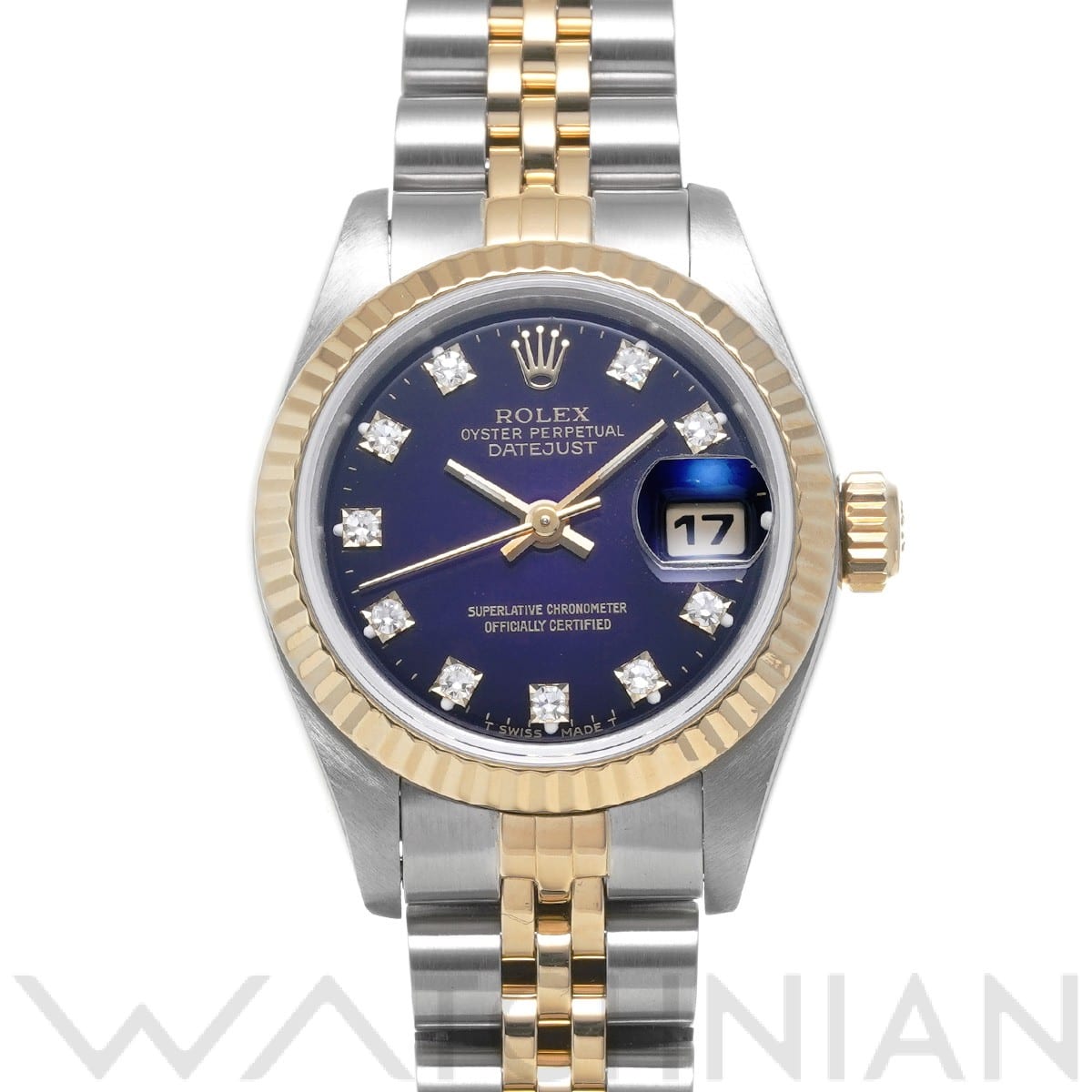 ロレックス デイトジャスト 69173G ブルー・グラデーション/ダイヤモンド レディース 時計 【中古】【wristwatch】