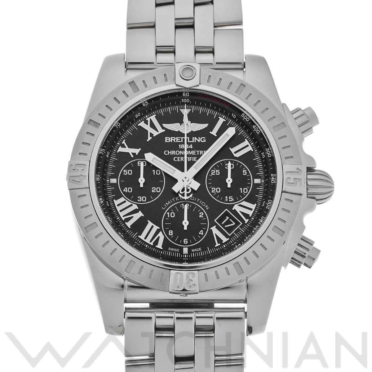 ブライトリング クロノマット JSP ローマンインデックス リミテッド AB01153A/BH26 ブラック メンズ 時計 【中古】【wristwatch】