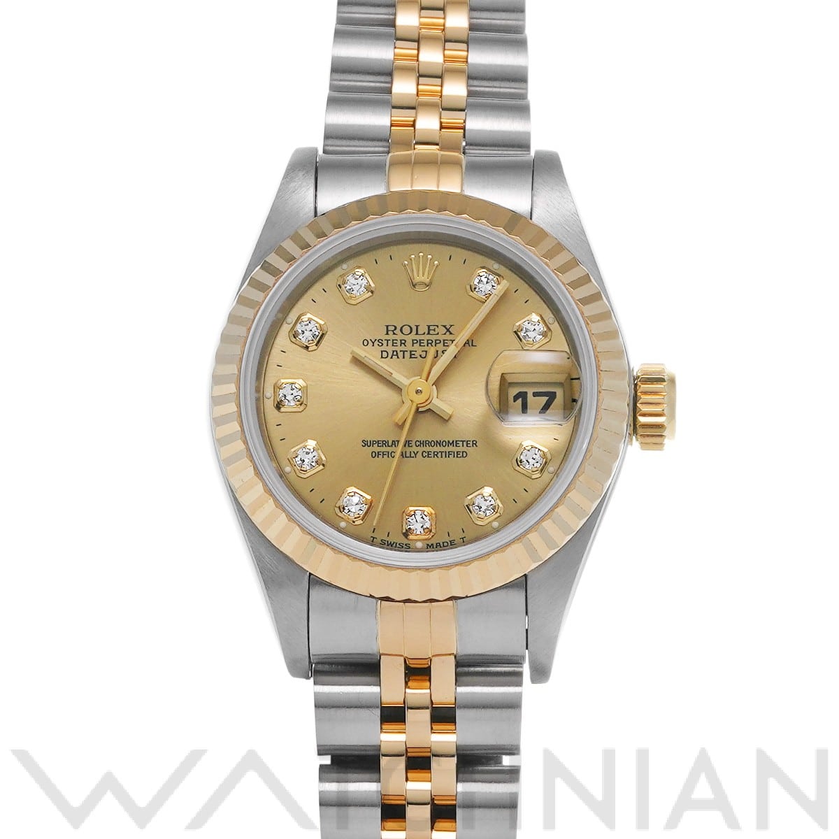 ロレックス デイトジャスト 69173G シャンパン/ダイヤモンド レディース 時計 【中古】【wristwatch】