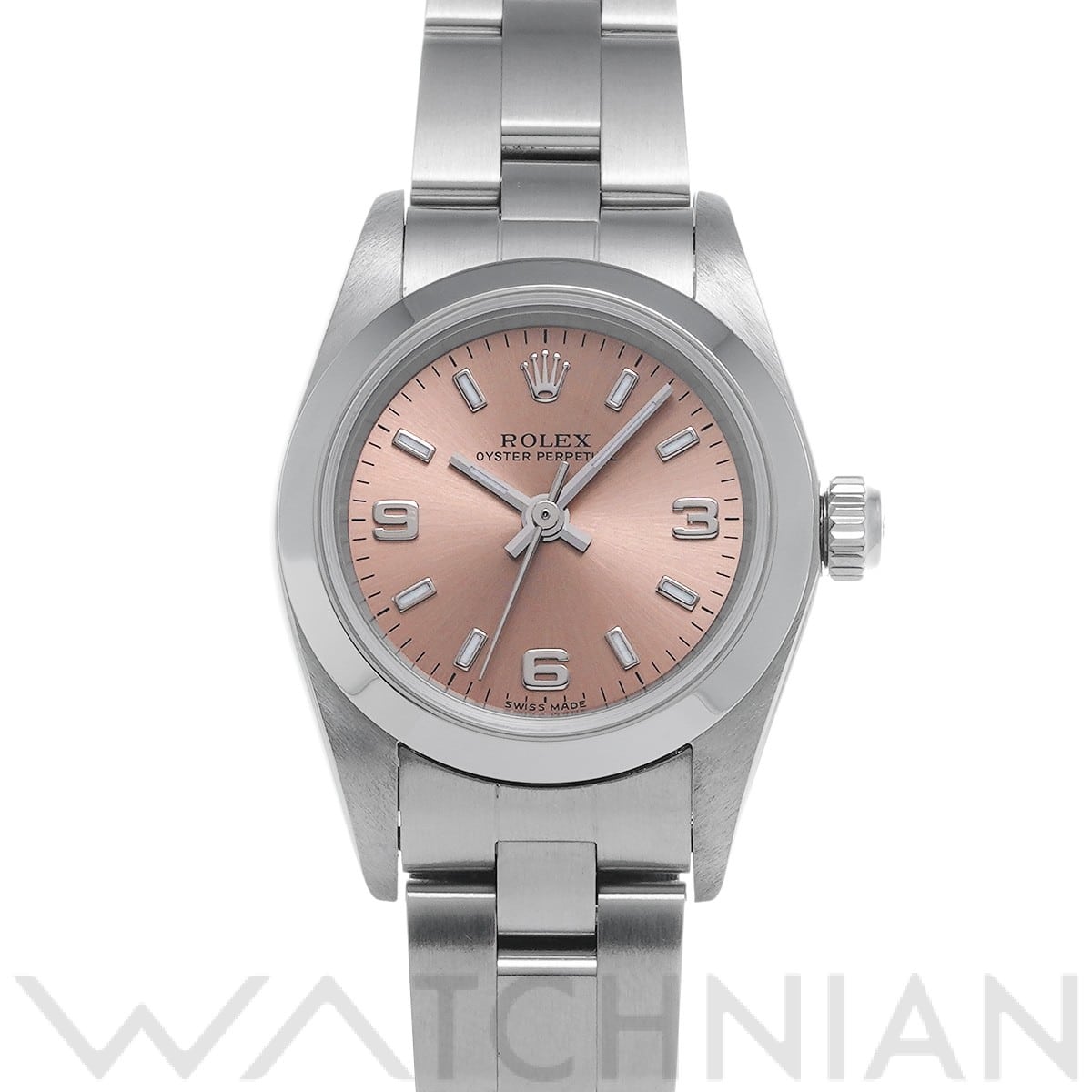 ロレックス オイスターパーペチュアル 76080 ピンク レディース 時計 【中古】【wristwatch】
