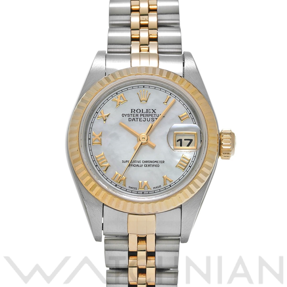 ロレックス デイトジャスト 79173NR ホワイトシェル レディース 時計 【中古】【wristwatch】