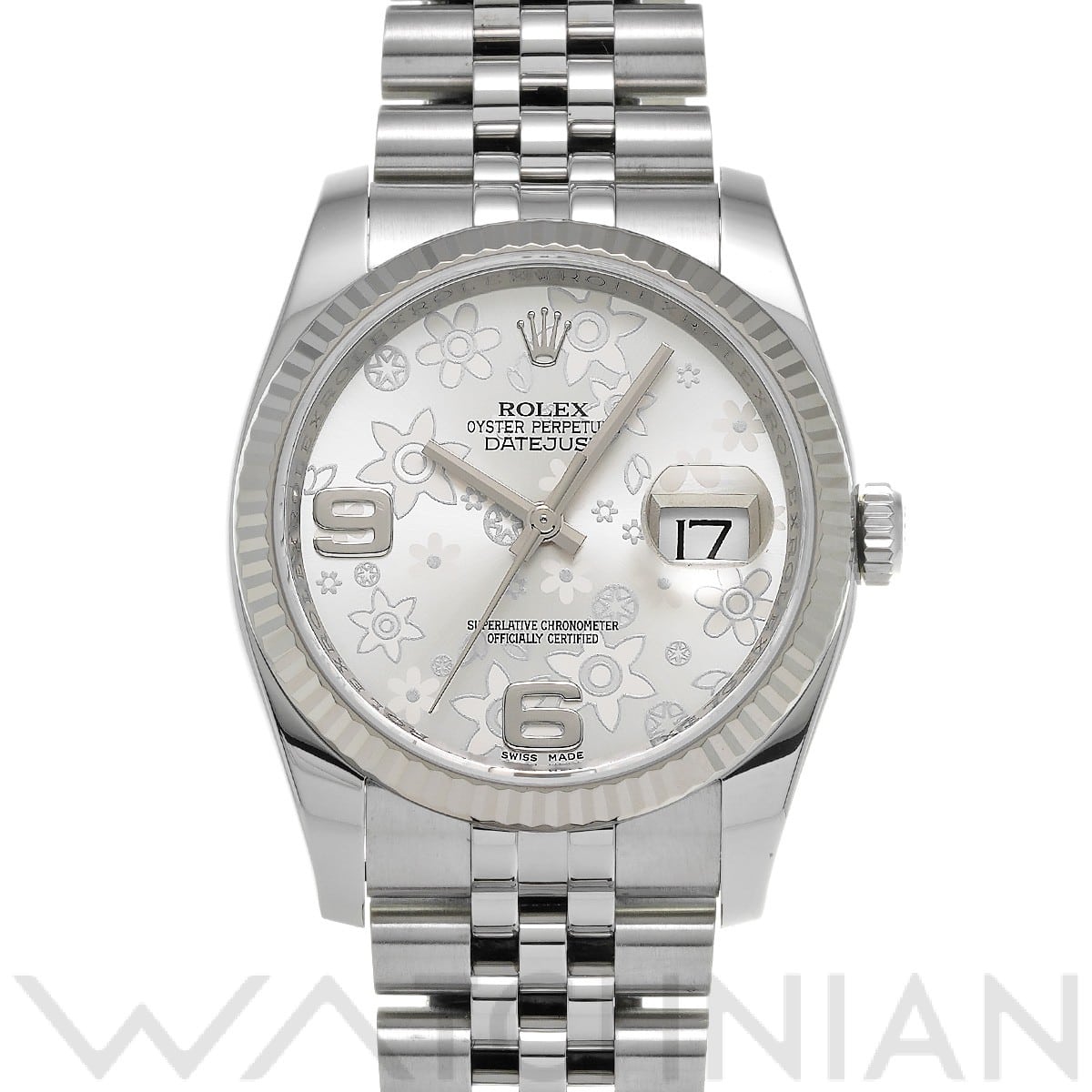 ロレックス デイトジャスト 36 116234 シルバーフラワー メンズ 時計 【中古】【wristwatch】