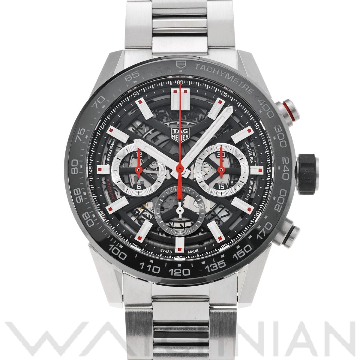 タグ ホイヤー / TAG HEUER カレラ キャリバーホイヤー02 クロノグラフ CBG2A10.BA0654 ブラック メンズ 時計 【中古】【wristwatch】