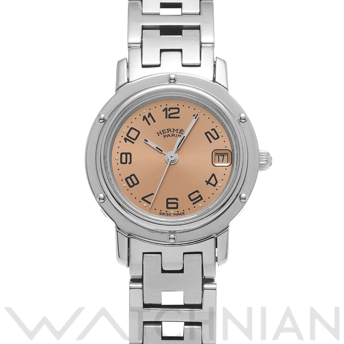 エルメス クリッパー CL4.210.431/3758 ピンク レディース 時計 【中古】【wristwatch】