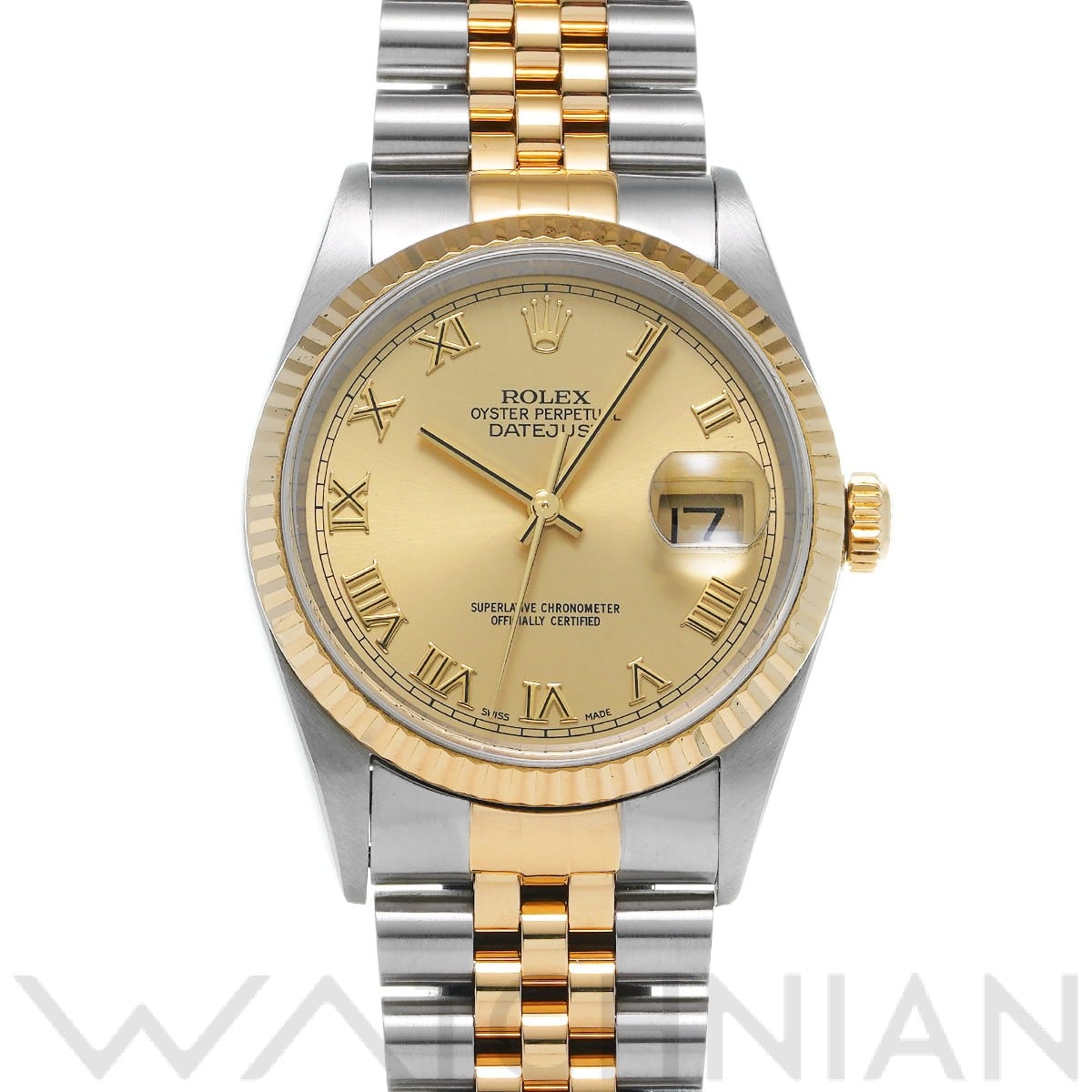 ロレックス デイトジャスト 16233 シャンパン メンズ 時計 【中古】【wristwatch】