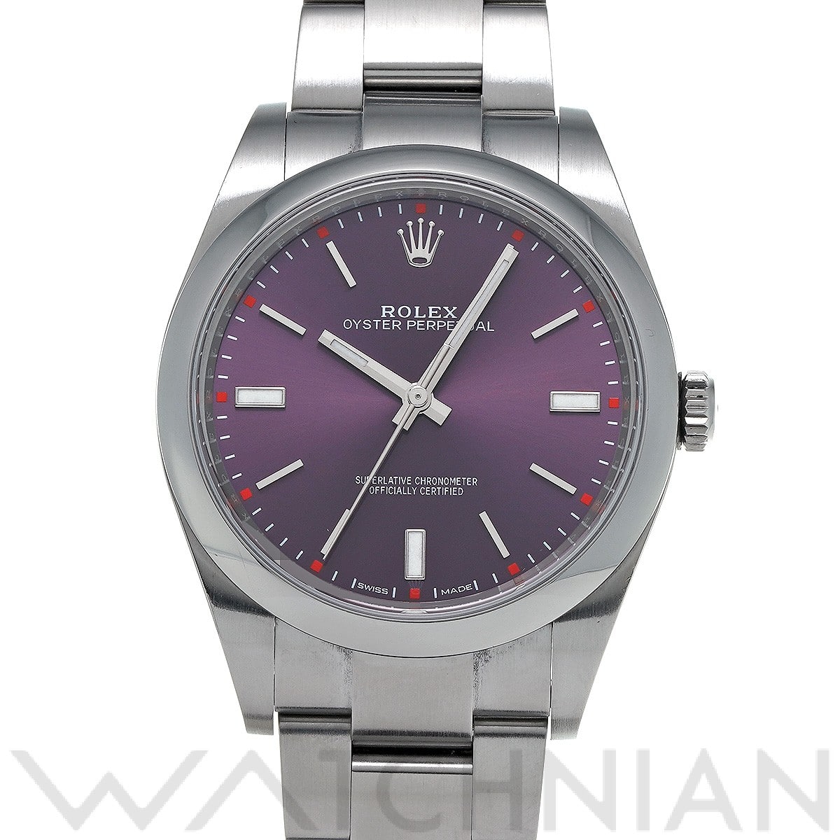 ロレックス / ROLEX オイスターパーペチュアル 39 114300 レッドグレープ メンズ 時計 【中古】【wristwatch】