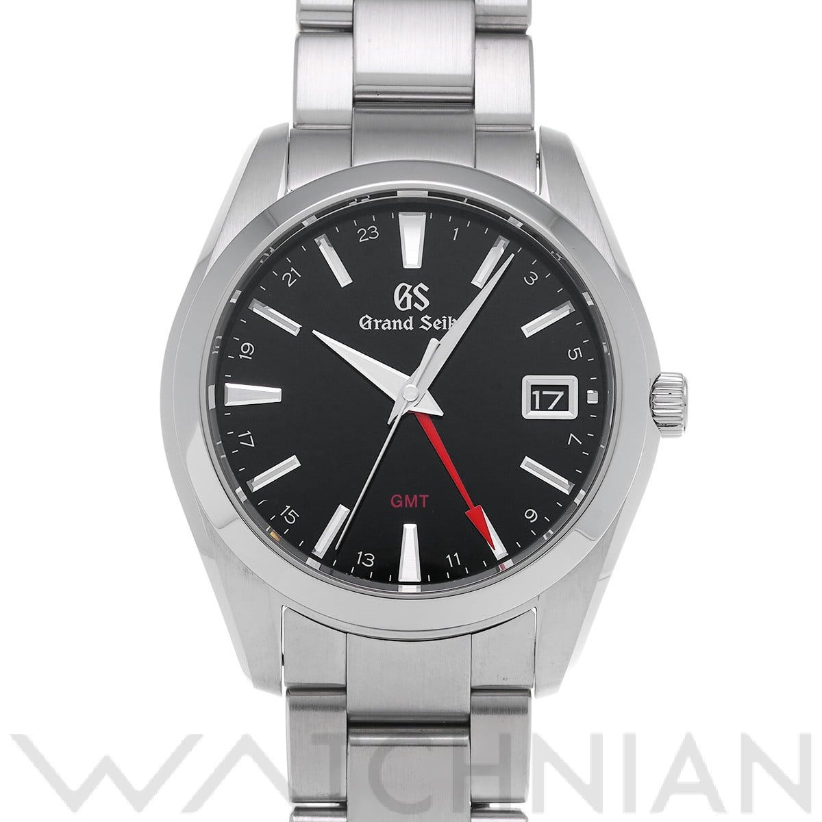 グランドセイコー ヘリテージコレクション クォーツ GMT SBGN013 ブラック メンズ 時計 【中古】【wristwatch】