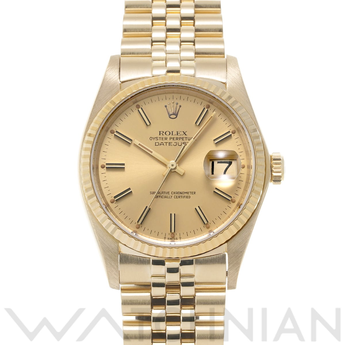 ロレックス デイトジャスト 16018 シャンパン メンズ 時計 【中古】【wristwatch】