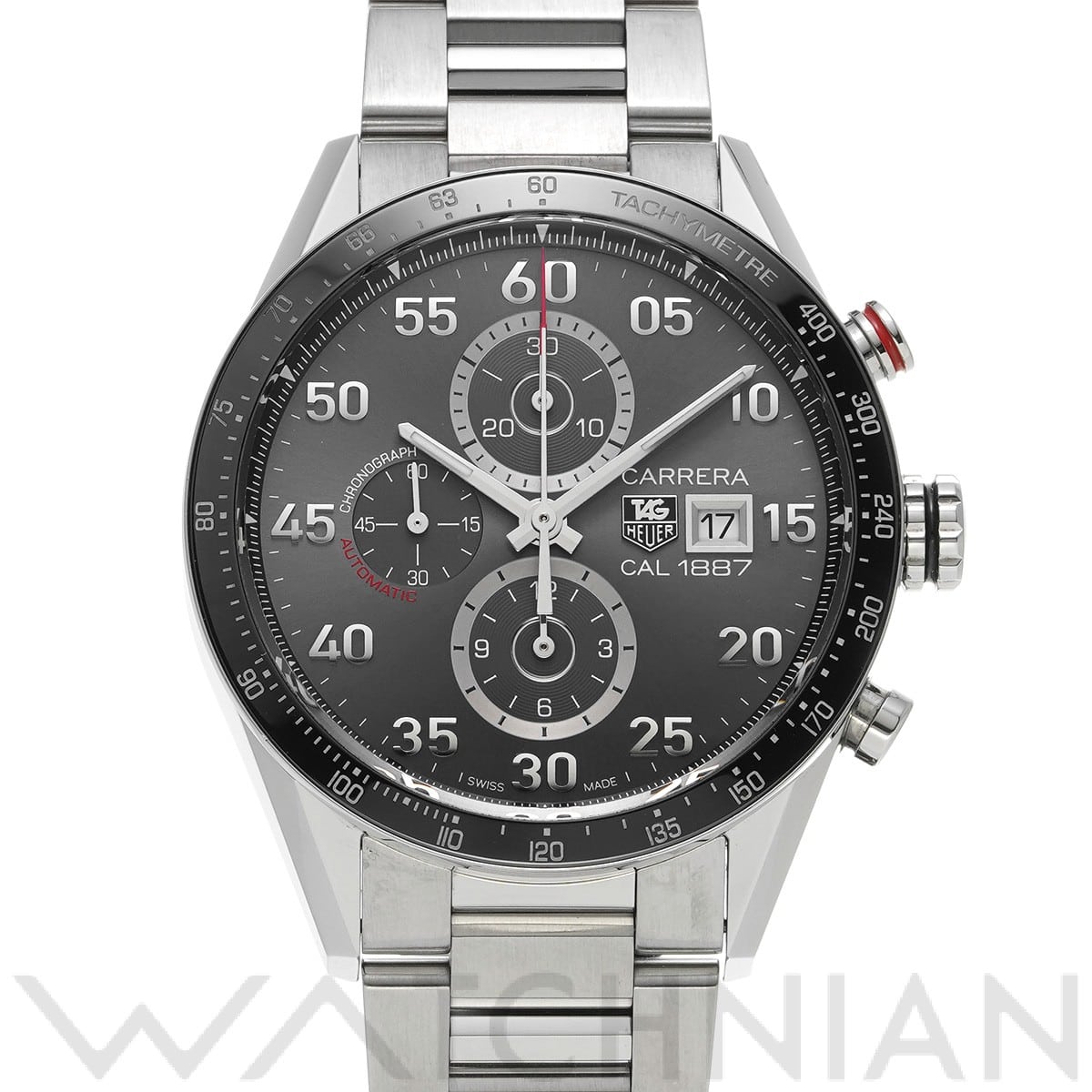 タグ ホイヤー カレラ キャリバー1887 クロノグラフ CAR2A11.BA0799 グレー メンズ 時計 【中古】【wristwatch】