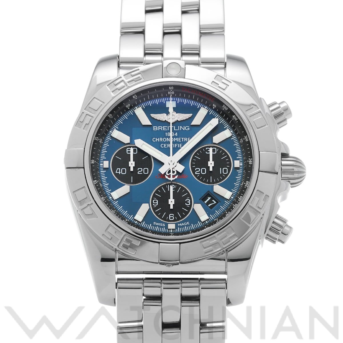 ブライトリング クロノマット 44 A011C89PA ブルー/ブラック メンズ 時計 【中古】【wristwatch】