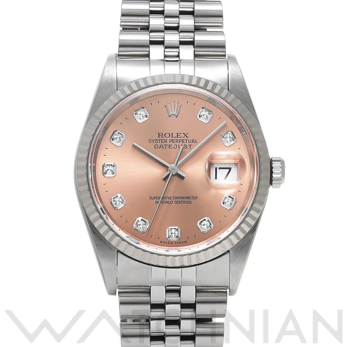 ロレックス デイトジャスト 16234G ピンク/ダイヤモンド メンズ 時計 【中古】【wristwatch】