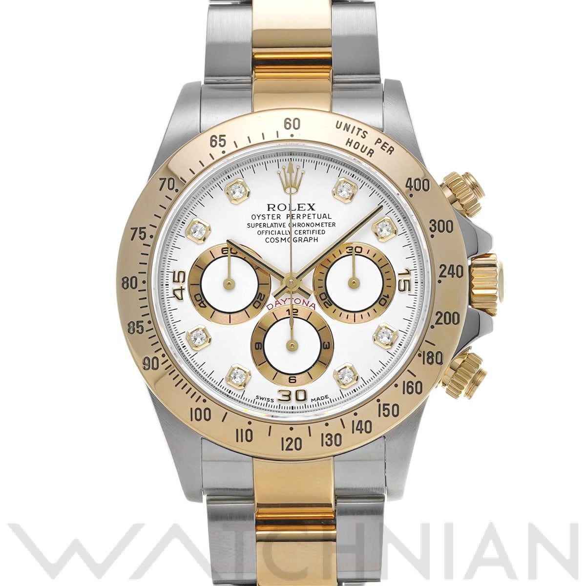 ロレックス コスモグラフ デイトナ 16523G ホワイト/ダイヤモンド メンズ 時計 【中古】【wristwatch】
