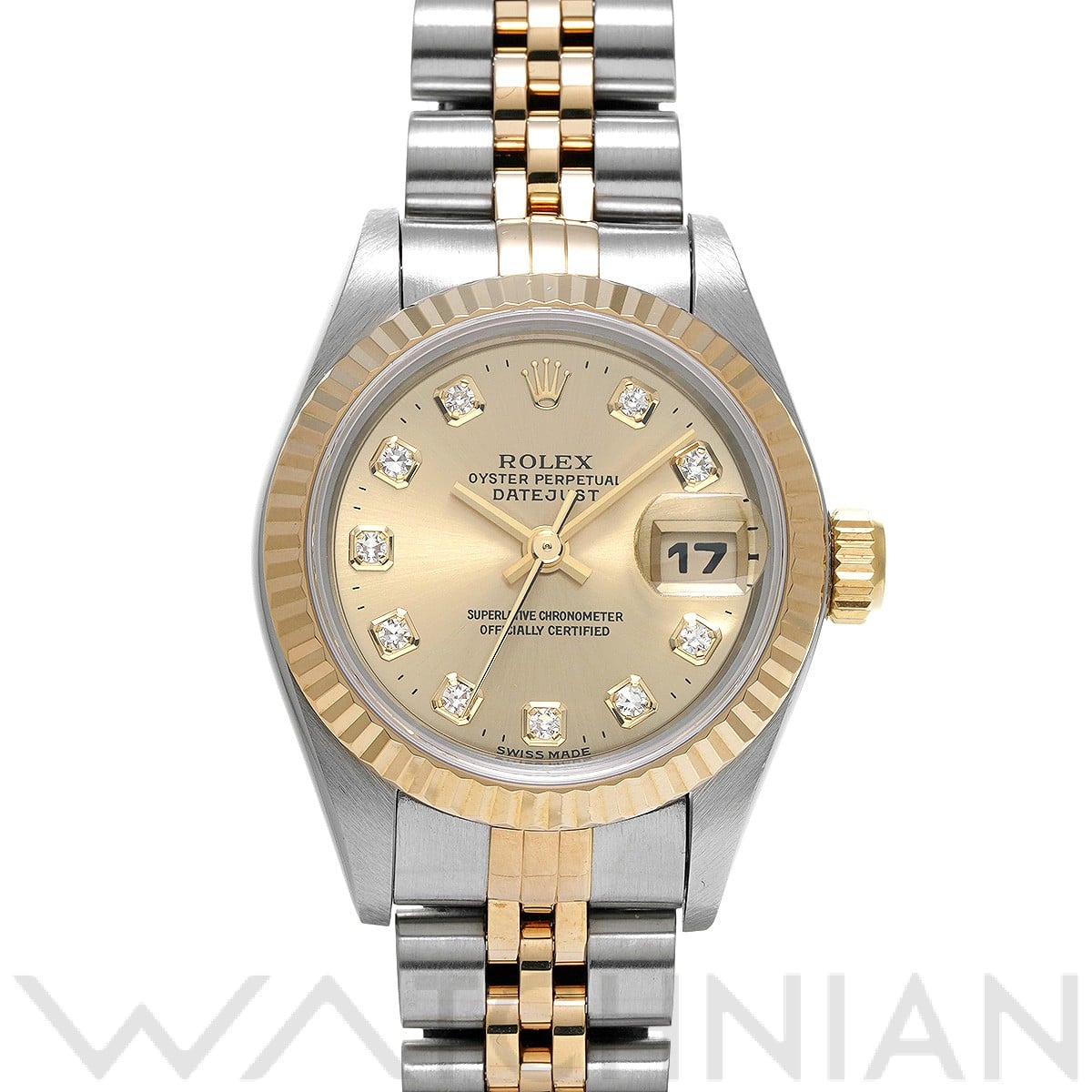 ロレックス デイトジャスト 69173G シャンパン/ダイヤモンド レディース 時計 【中古】【wristwatch】