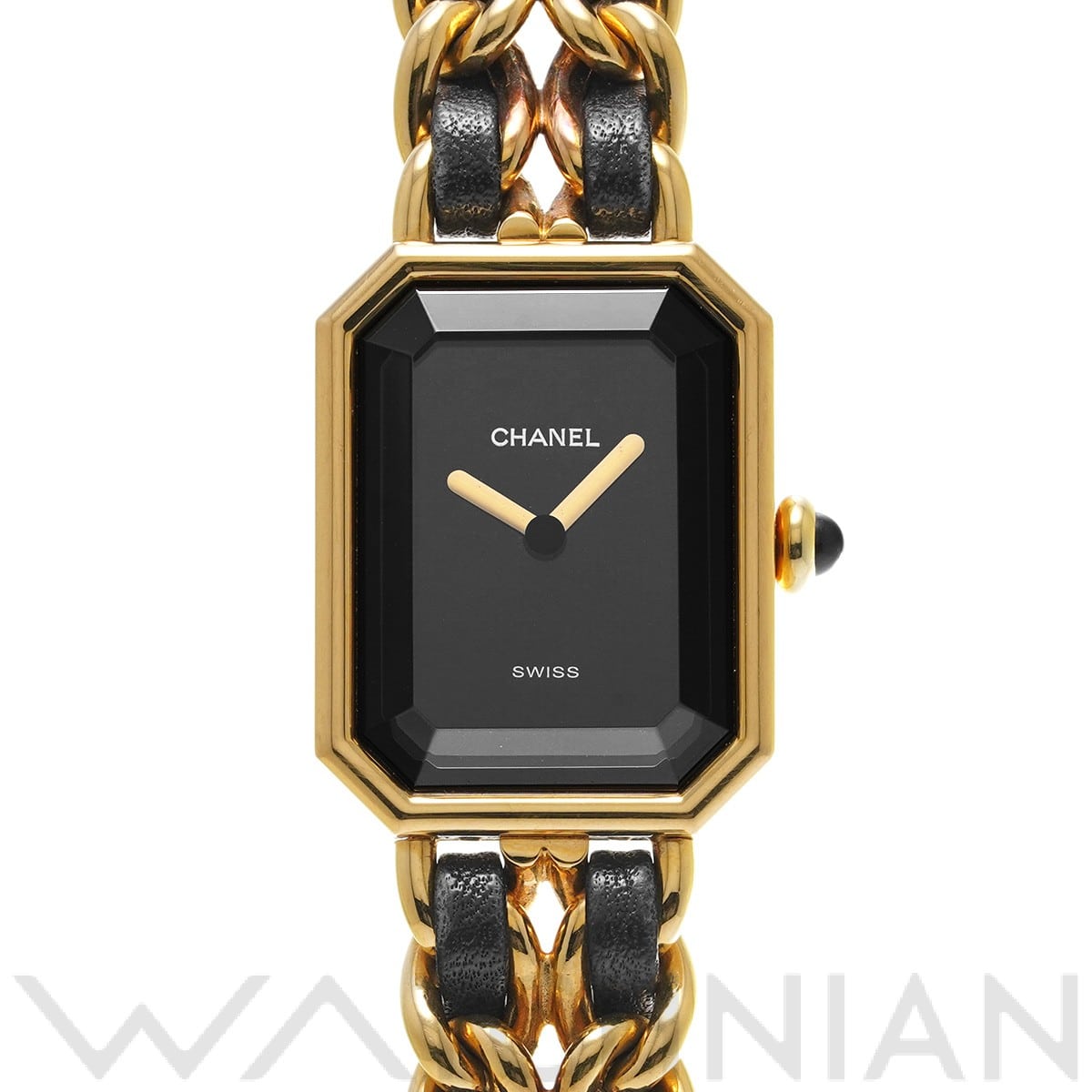 シャネル プルミエール L H0001 ブラック レディース 時計 【中古】【wristwatch】