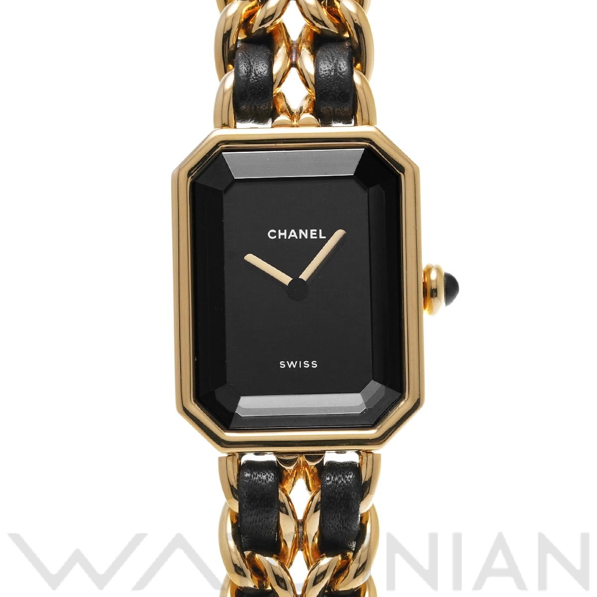 シャネル プルミエール L H0001 ブラック レディース 時計 【中古】【wristwatch】