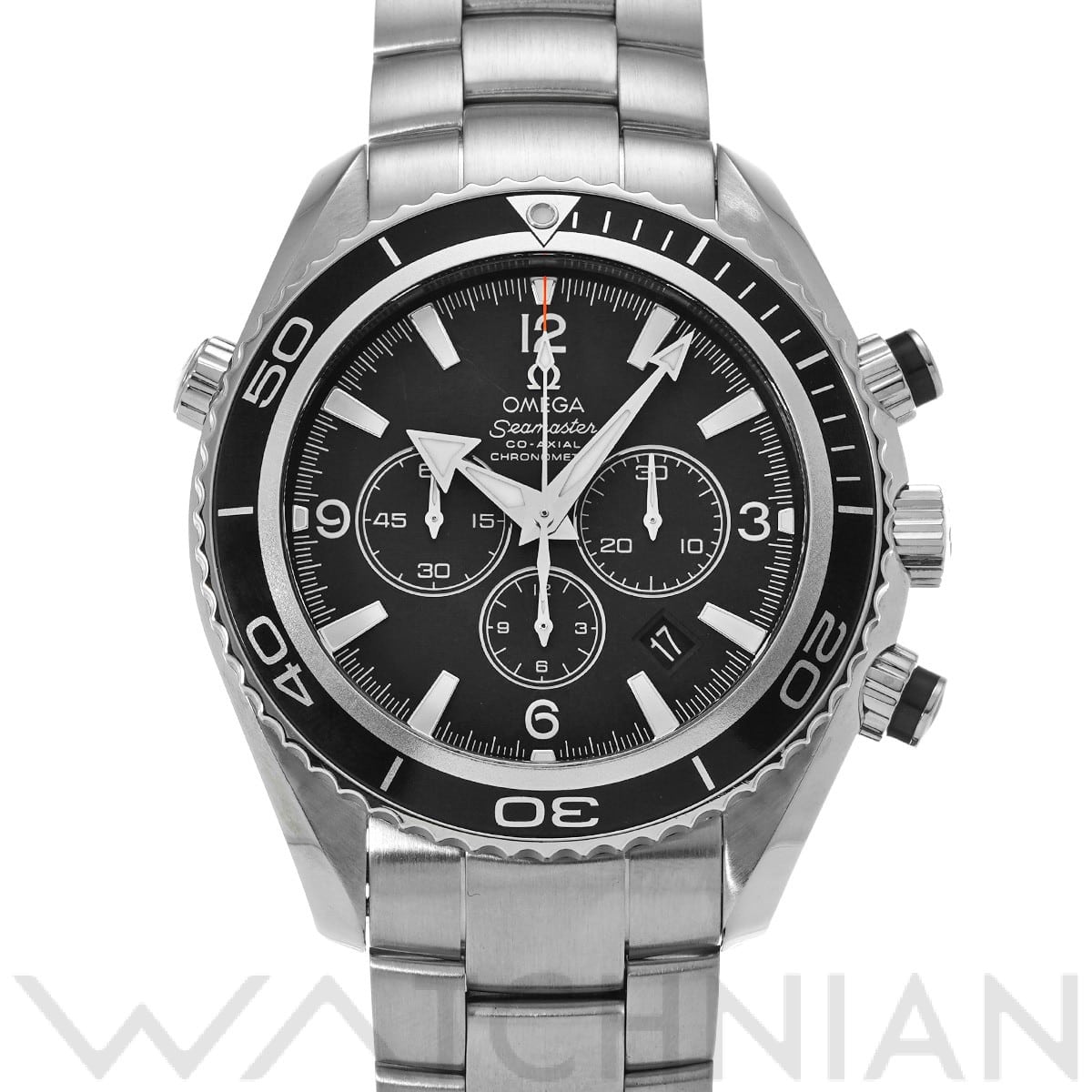 オメガ シーマスター プラネットオーシャン 600 コーアクシャル クロノグラフ 2210.50 ブラック メンズ 時計 【中古】【wristwatch】
