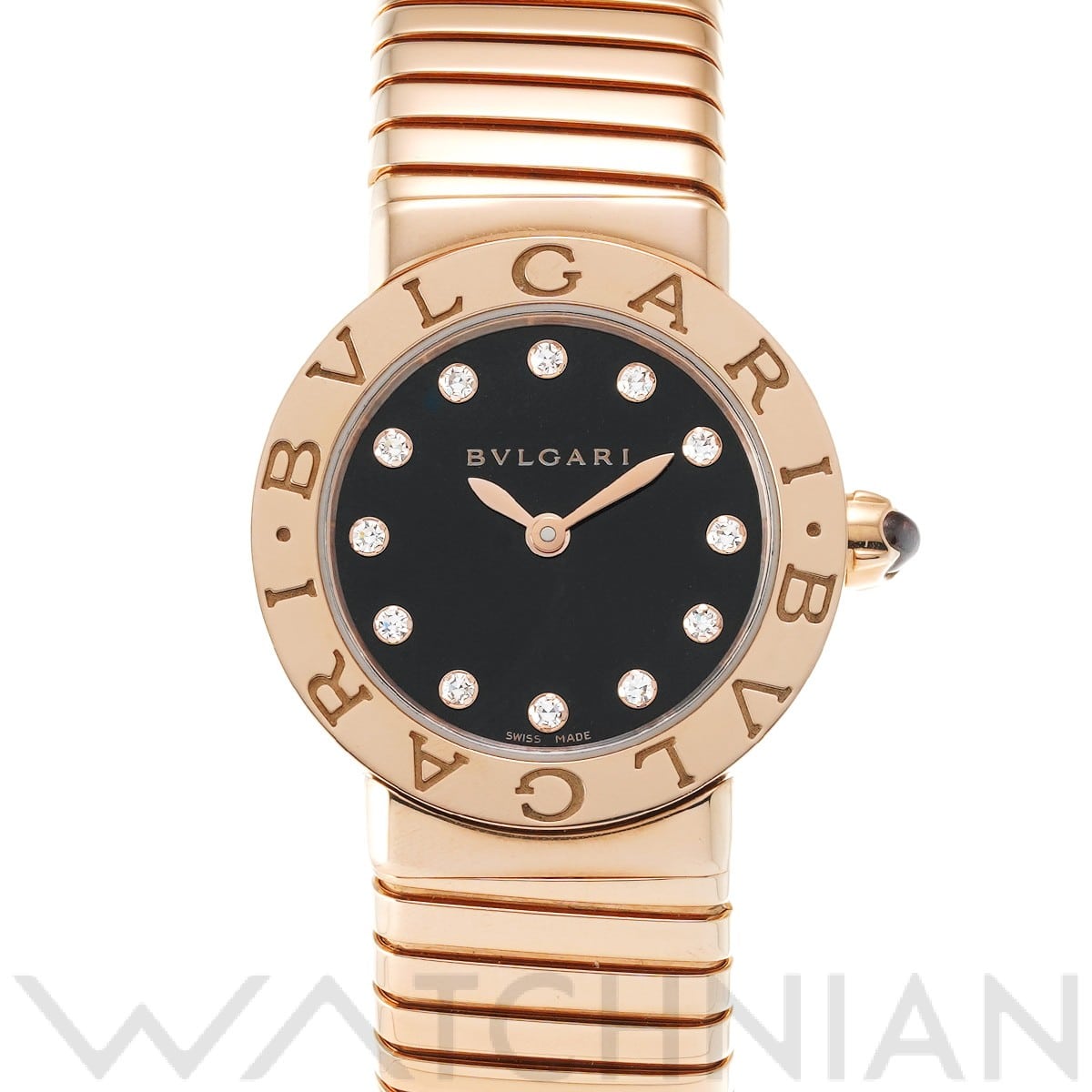 ブルガリ ブルガリブルガリ トゥボガス BBLP262TBGG/12.S ブラック/ダイヤモンド レディース 時計 【中古】【wristwatch】