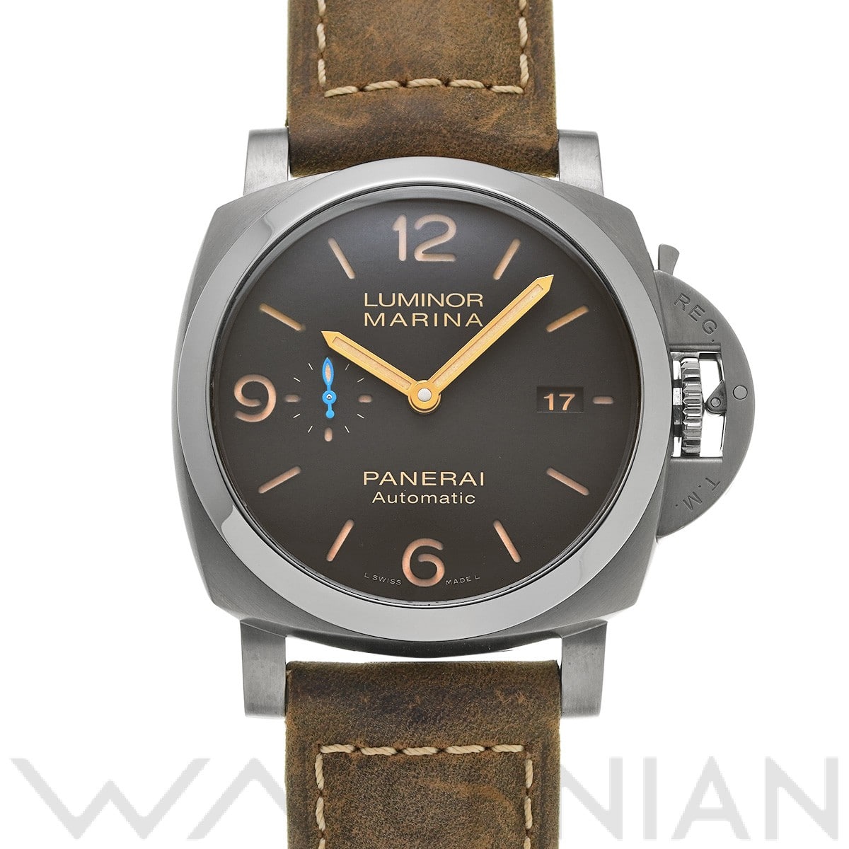 パネライ / PANERAI ルミノールマリーナ 1950 3デイズ オートマティック チタニオ PAM01351 ブラウン メンズ 時計 【中古】【wristwatch】