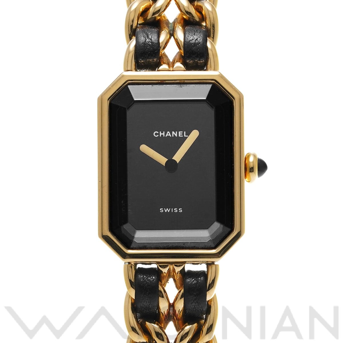 シャネル プルミエール L H0001 ブラック レディース 時計 【中古】【wristwatch】