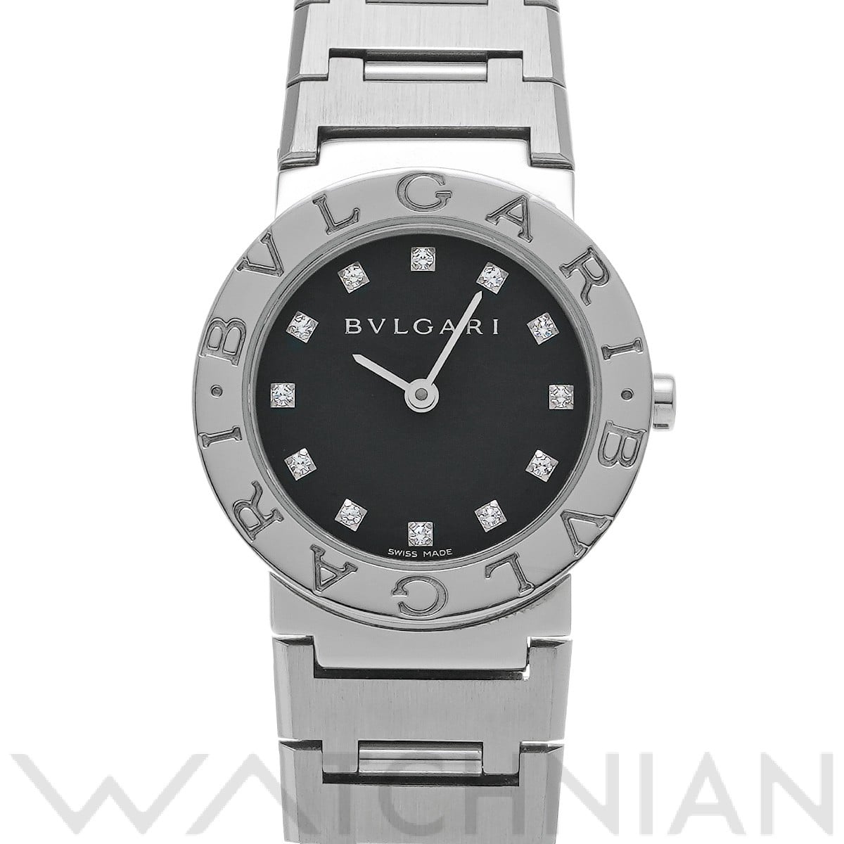 ブルガリ ブルガリブルガリ BB26SS ブラック/ダイヤモンド レディース 時計 【中古】【wristwatch】