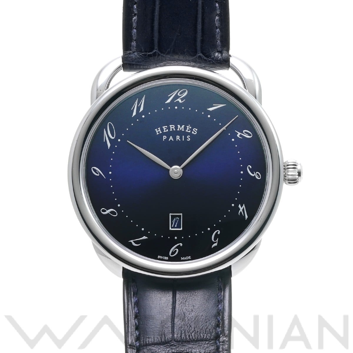 エルメス アルソー GM W055765WW00 ブルー メンズ 時計 【中古】【wristwatch】