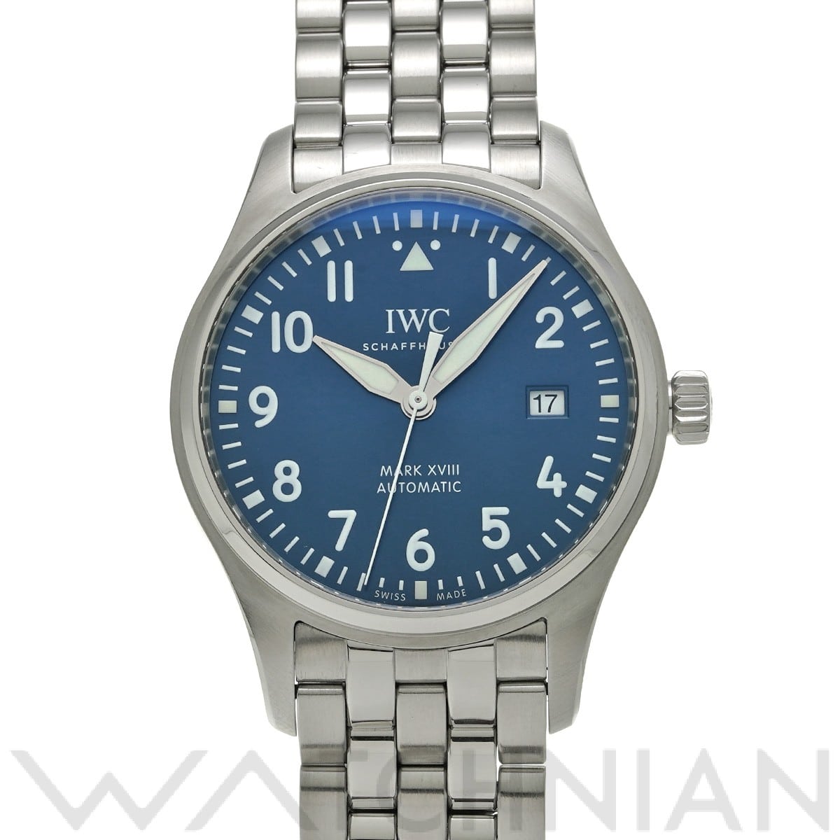 IWC パイロットウォッチ マーク XVIII プティ・プランス IW327016 ブルー メンズ 時計 【中古】【wristwatch】