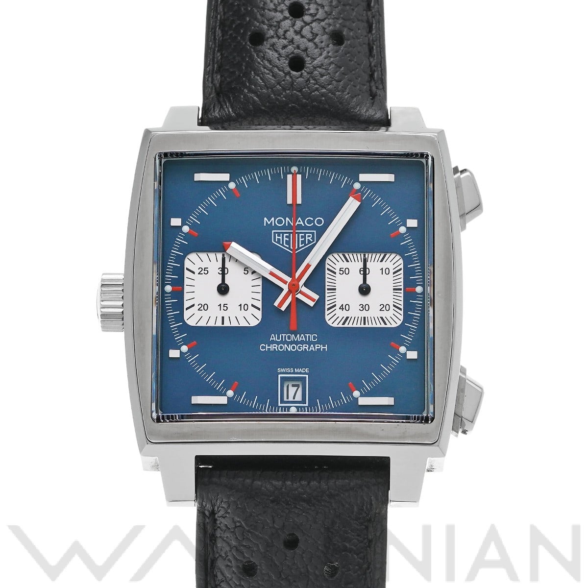 タグ ホイヤー モナコ キャリバー11 クロノグラフ スティーブ・マックイーン CAW211P.FC6356 ブルー/シルバー メンズ 時計 【中古】【wristwatch】