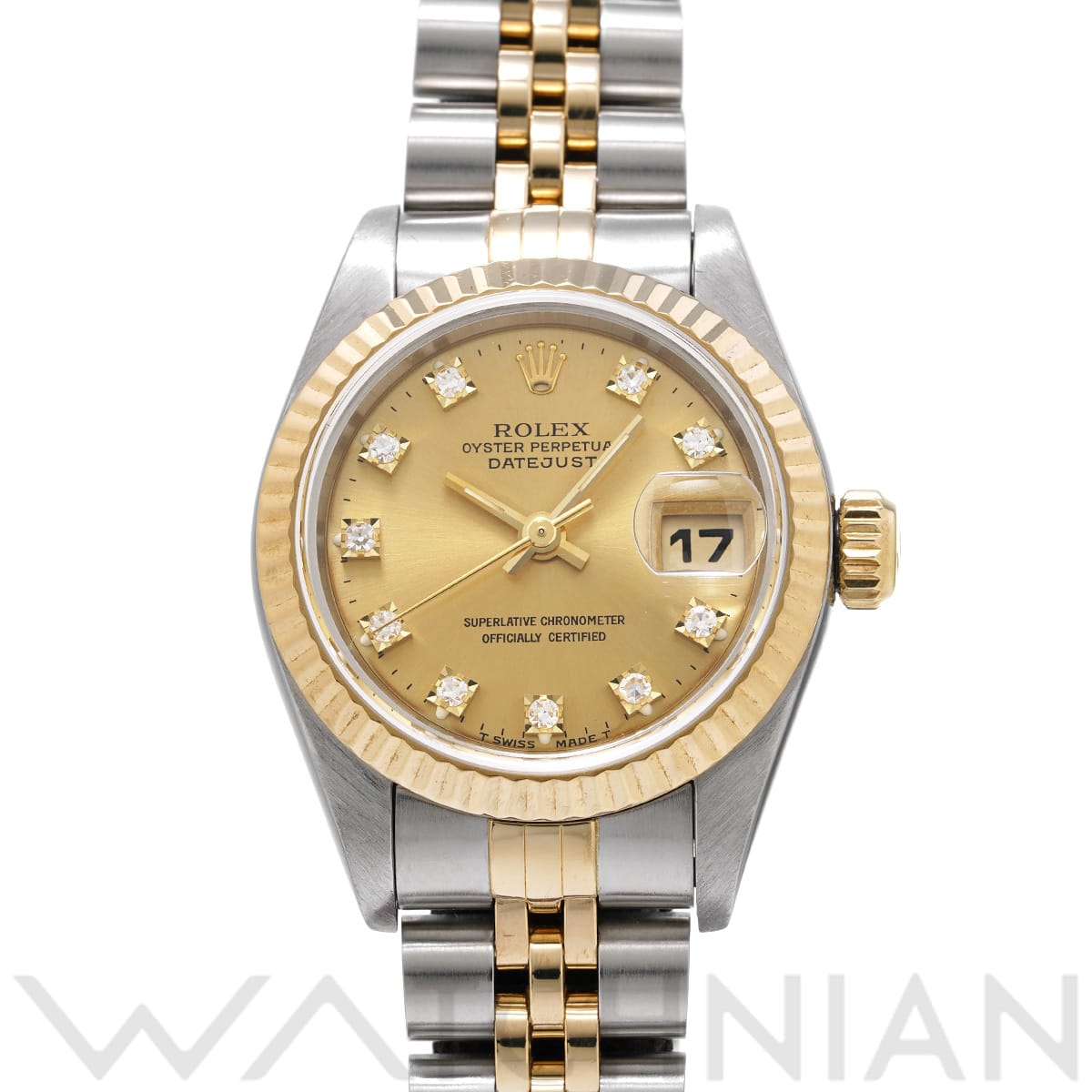 ロレックス デイトジャスト 69173G シャンパン/ダイヤモンド レディース 時計 【中古】【wristwatch】