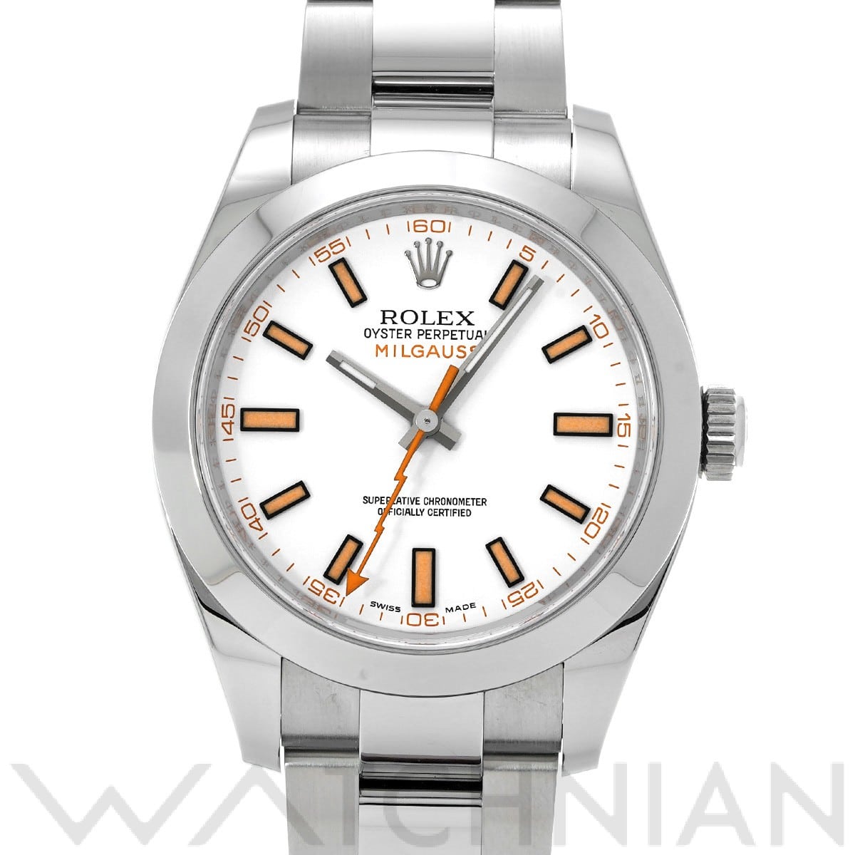 ロレックス ミルガウス 116400 ホワイト メンズ 時計 【中古】【wristwatch】