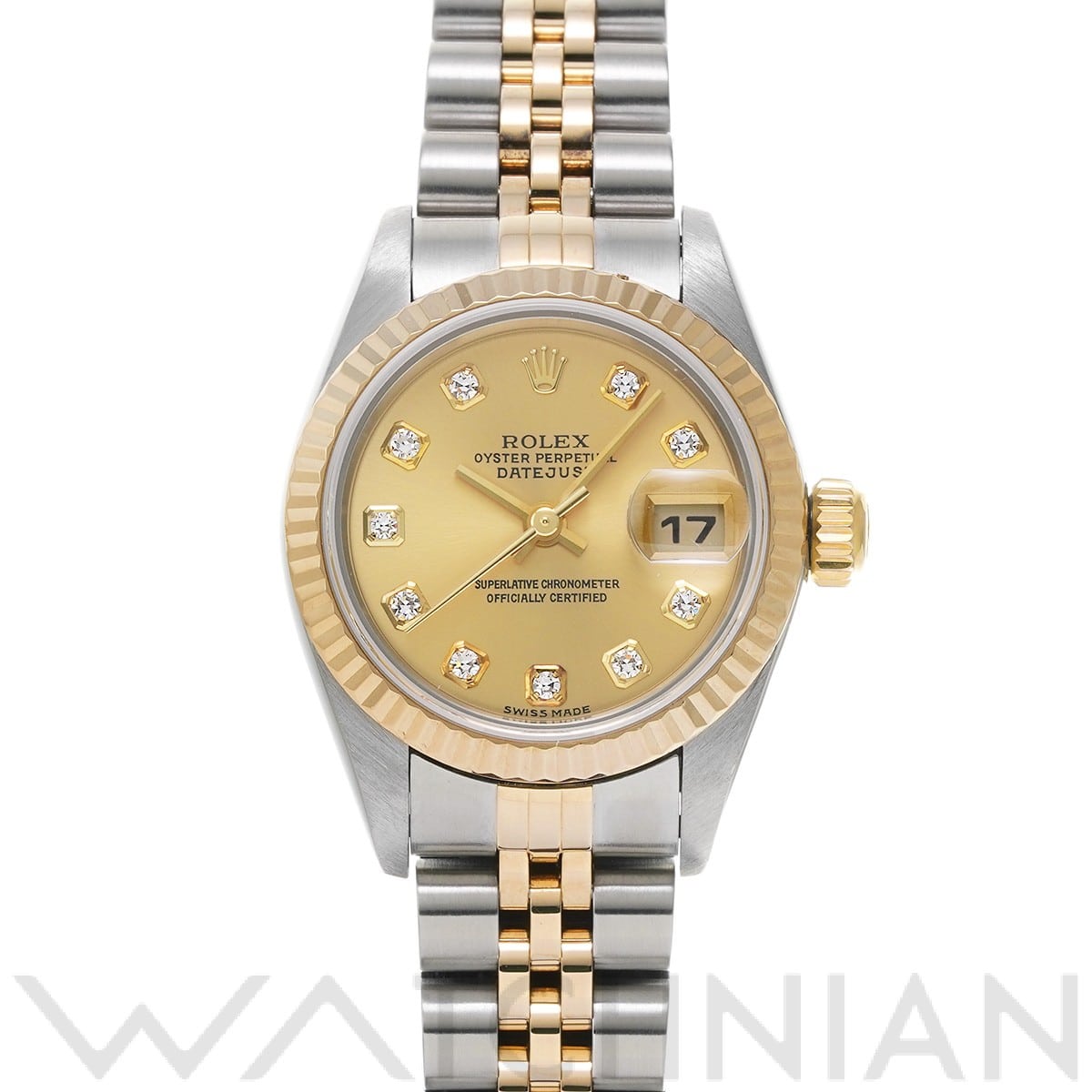 ロレックス デイトジャスト 79173G シャンパン/ダイヤモンド レディース 時計 【中古】【wristwatch】