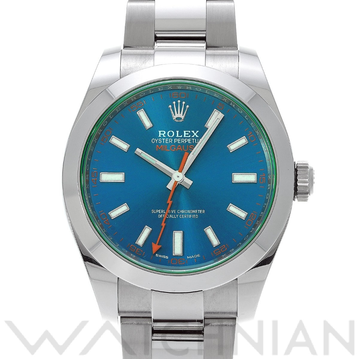 ロレックス ミルガウス 116400GV Zブルー メンズ 時計 【中古】【wristwatch】