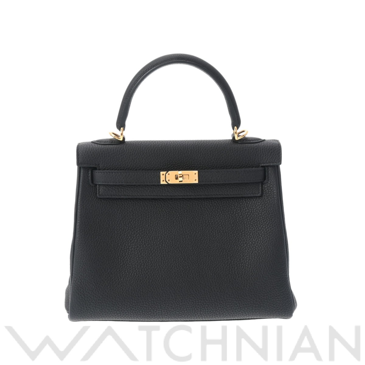 エルメス ケリー 25 内縫い ブラック/ゴールド金具 トゴ レディース バッグ 【新品】【bag】