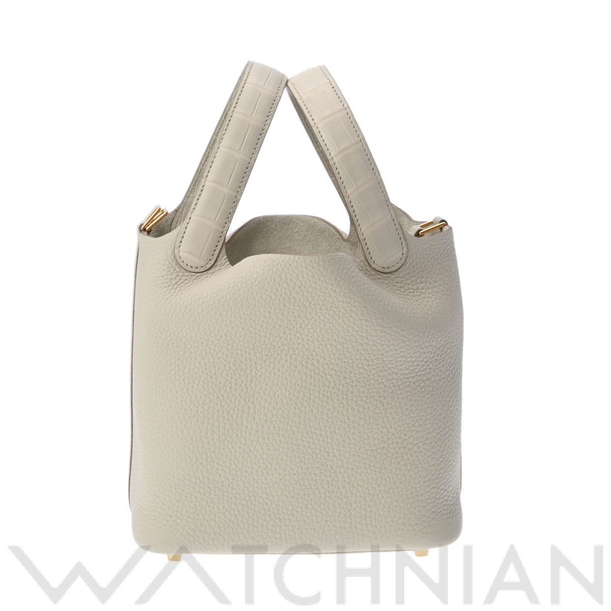 エルメス / HERMES ピコタンロック PM タッチ ベトン/ゴールド金具 トリヨンクレマンス/アリゲーターマット レディース バッグ 【未使用】【bag】