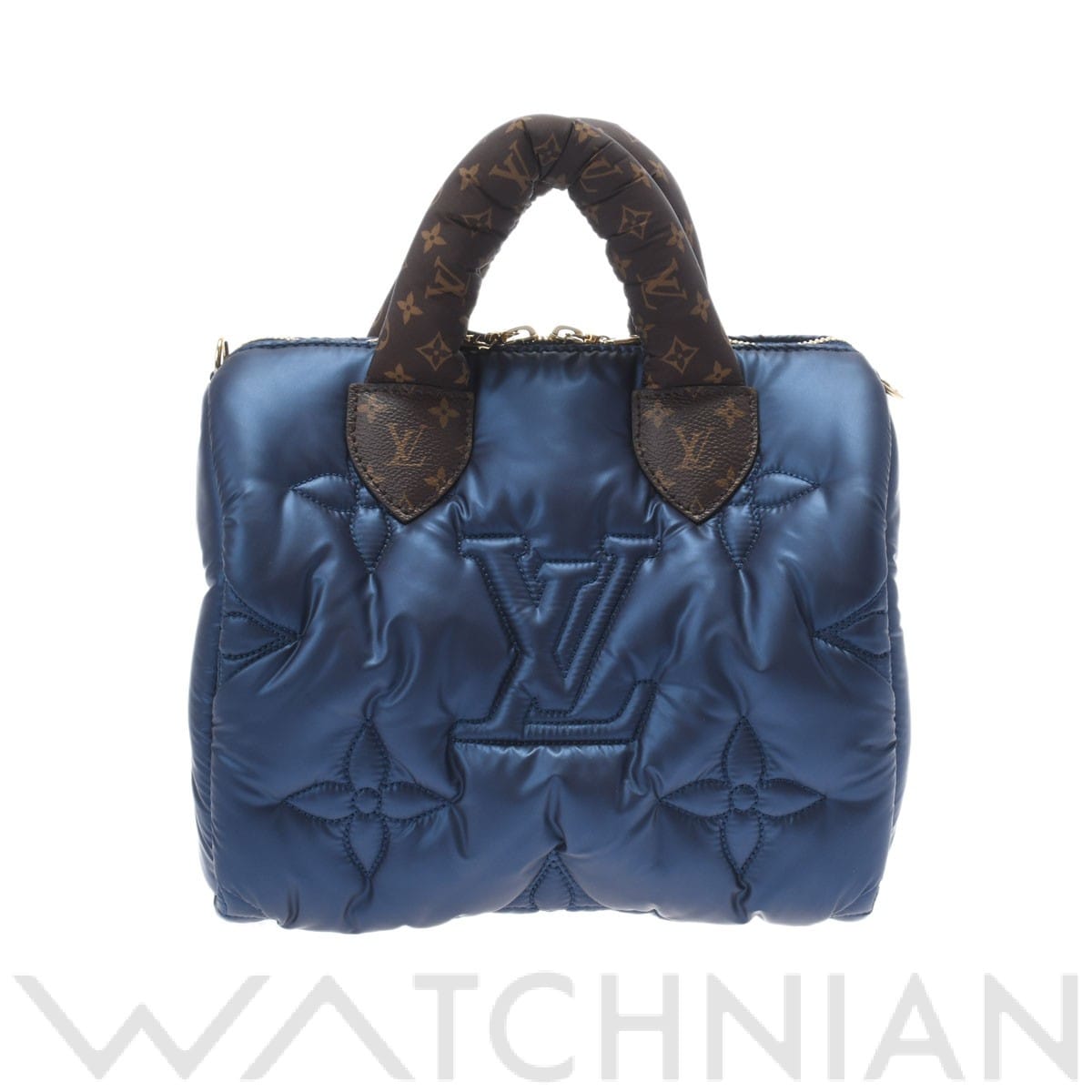 ルイ ヴィトン / LOUIS VUITTON モノグラム スピーディ バンドリエール 25 LVピロー ネイビー M21061 リサイクルメタリックナイロン レディース バッグ 【中古】【bag】