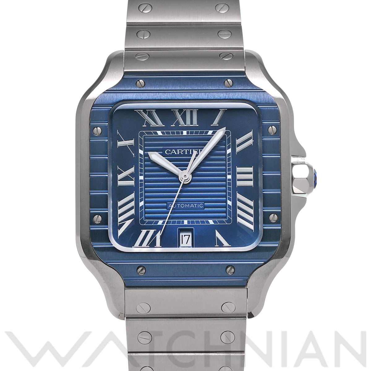 カルティエ サントス ドゥ カルティエ LM WSSA0048 ブルー メンズ 時計 【中古】【wristwatch】