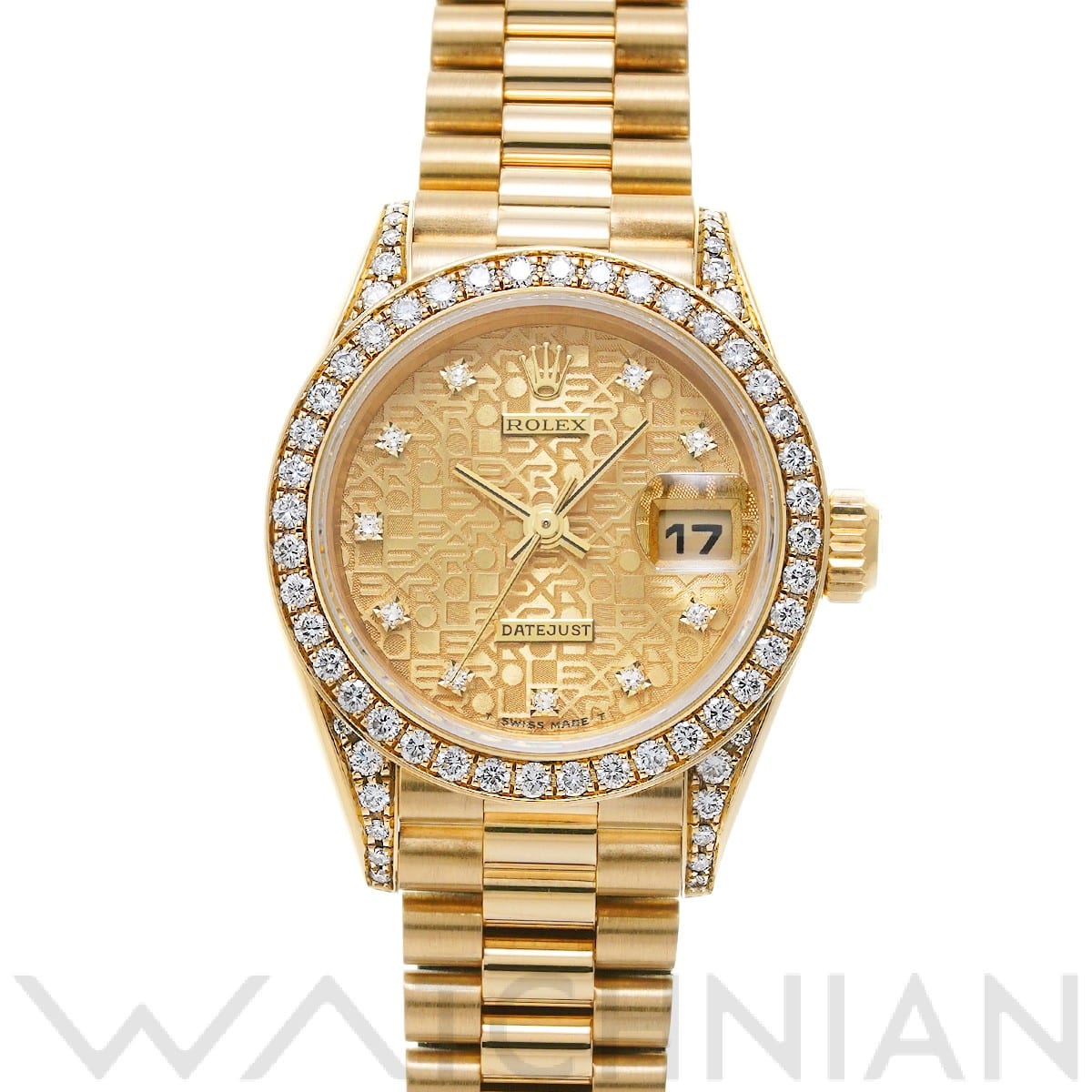 ロレックス デイトジャスト 69158G シャンパンコンピュータ/ダイヤモンド レディース 時計 【中古】【wristwatch】