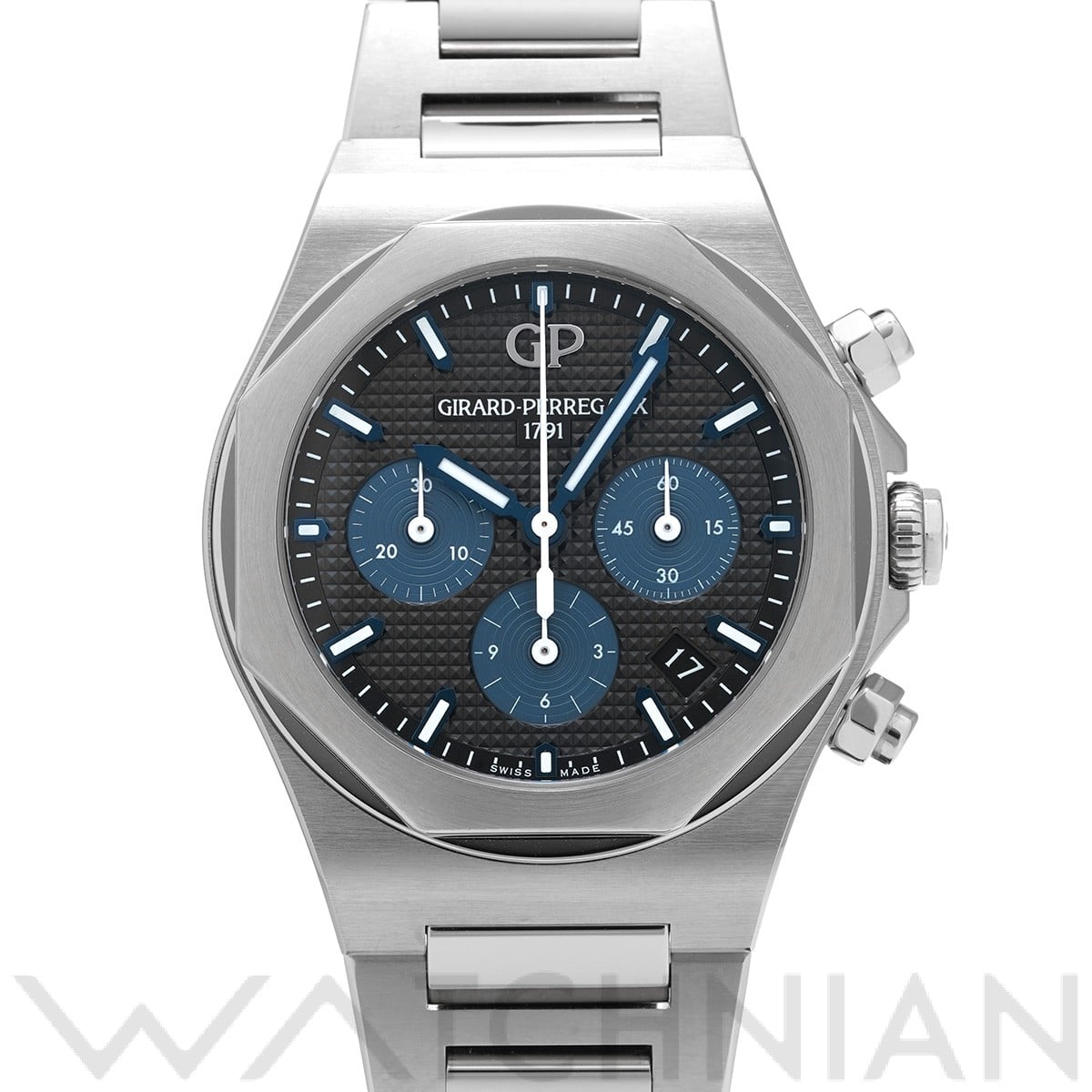 ジラール ペルゴ / GIRARD-PERREGAUX ロレアート クロノグラフ 38mm 81040-11-631-BB6A ブラック/ブルー メンズ 時計 【中古】【wristwatch】