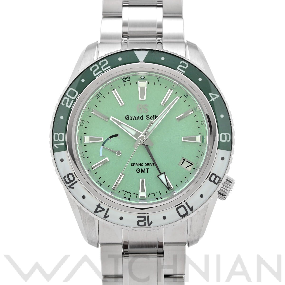 グランドセイコー スポーツコレクション スプリングドライブ GMT SBGE303 ライトグリーン メンズ 時計 【中古】【wristwatch】