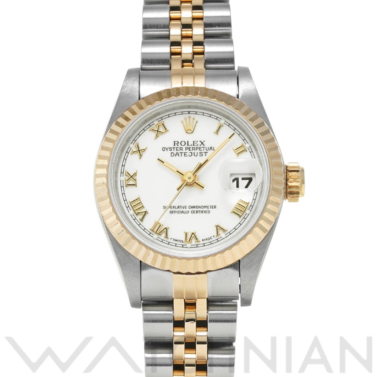 ロレックス デイトジャスト 69173 ホワイト レディース 時計 【中古】【wristwatch】