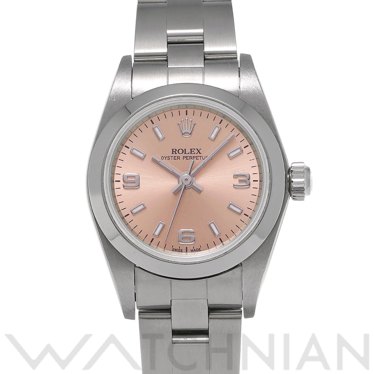 ロレックス オイスターパーペチュアル 76080 ピンク レディース 時計 【中古】【wristwatch】
