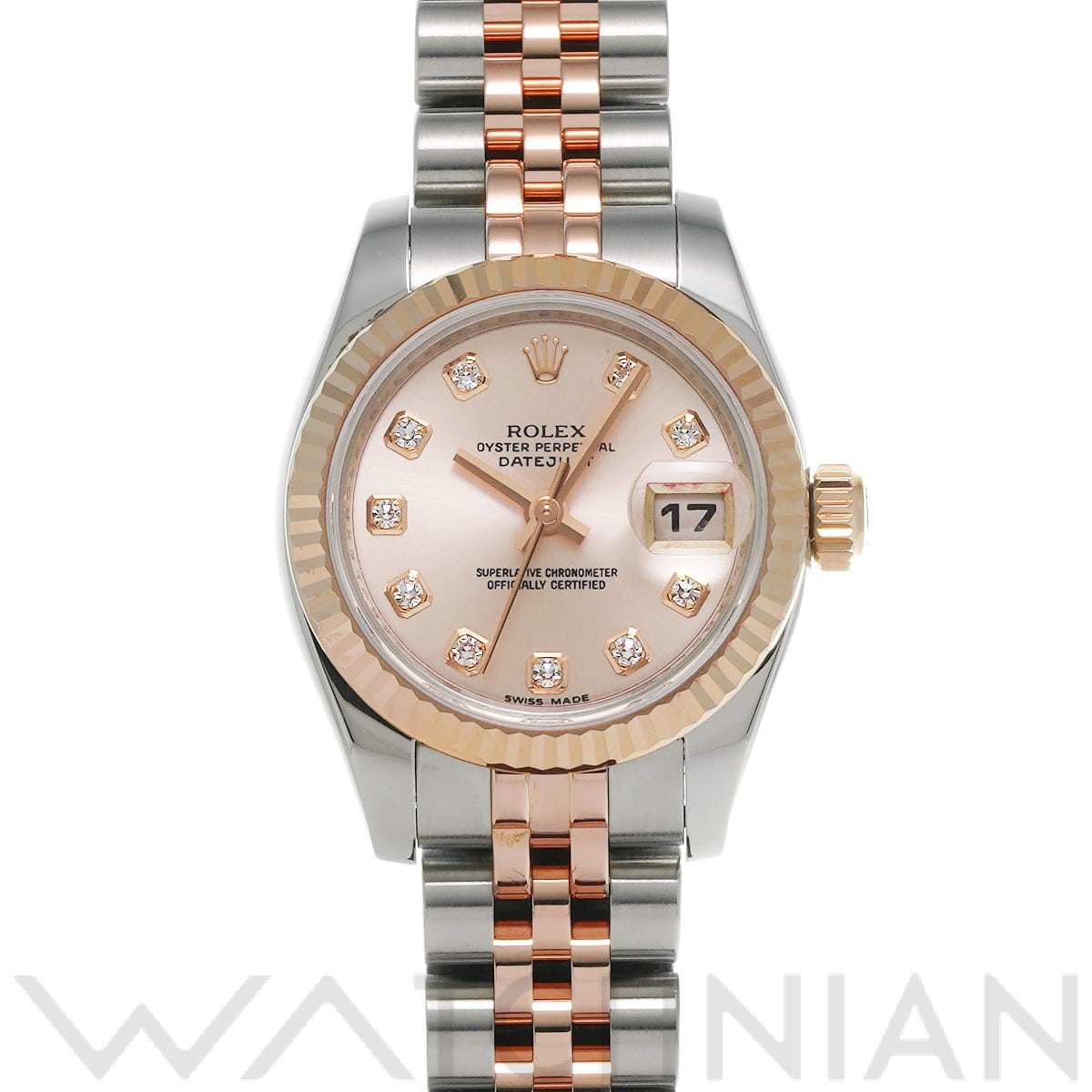 ロレックス レディ デイトジャスト 26 179171G ピンク/ダイヤモンド レディース 時計 【中古】【wristwatch】