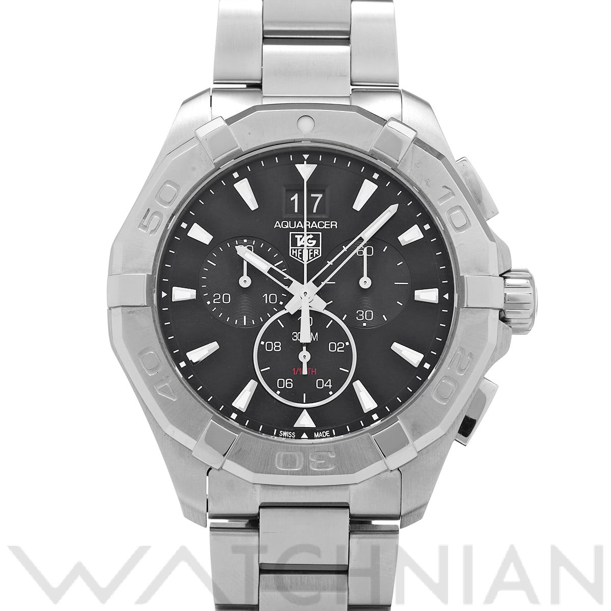 タグ ホイヤー アクアレーサー クォーツ クロノグラフ CAY1110.BA0927 ブラック メンズ 時計 【中古】【wristwatch】