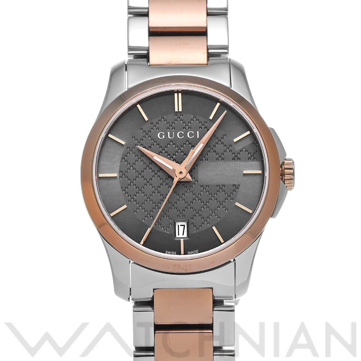 グッチ Gタイムレス  YA126527 グレー メンズ 時計 【中古】【wristwatch】