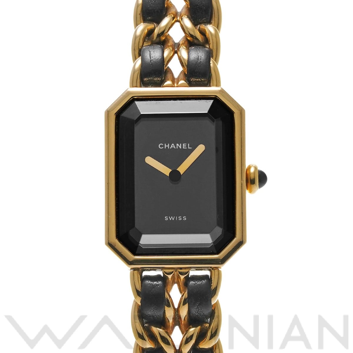 シャネル プルミエール M H0001 ブラック レディース 時計 【中古】【wristwatch】