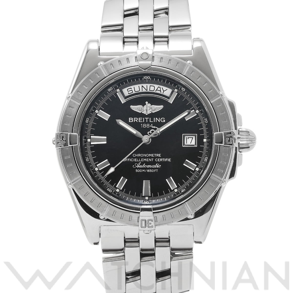 ブライトリング ヘッドウインド　デイデイト A453B36PAS ブラック メンズ 時計 【中古】【wristwatch】