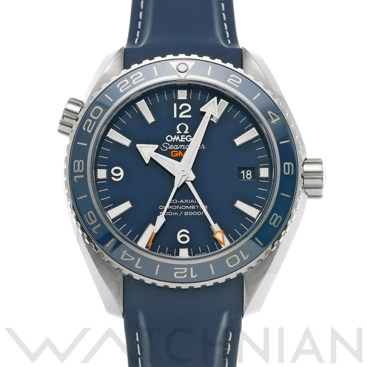 オメガ シーマスター プラネットオーシャン 600 コーアクシャル GMT 232.92.44.22.03.001 ブルー メンズ 時計 【中古】【wristwatch】
