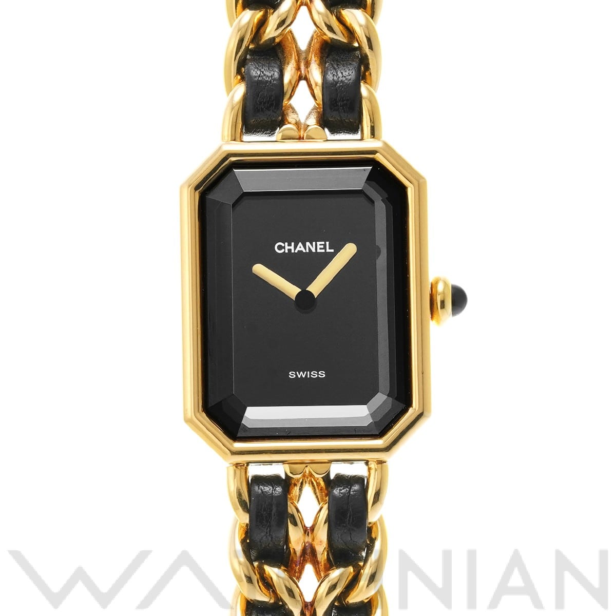 シャネル プルミエール L H0001 ブラック レディース 時計 【中古】【wristwatch】